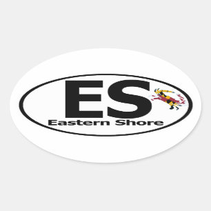 Eastern Shore Decal (set of 4) Oval Sticker