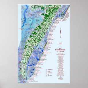 Eastern Shore Map 1 Poster