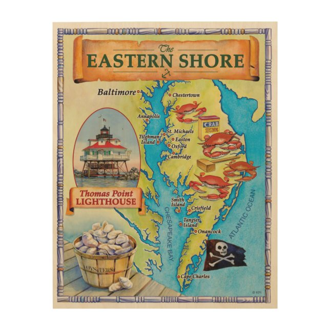 Eastern Shore Wood Wall Art (Front)