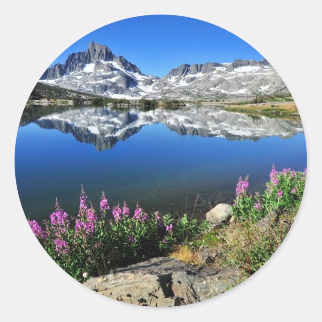 Eastern Sierra Mountains Classic Round Sticker (Front)