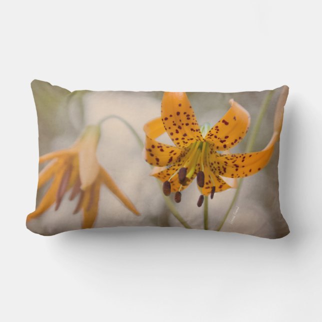 Eastern Sierra Tiger Lilies Lumbar Pillow (Front)