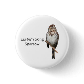 Eastern Song Sparrow Button