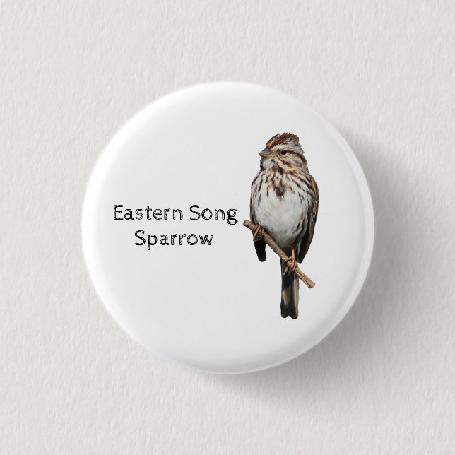 Eastern Song Sparrow Button (Front)