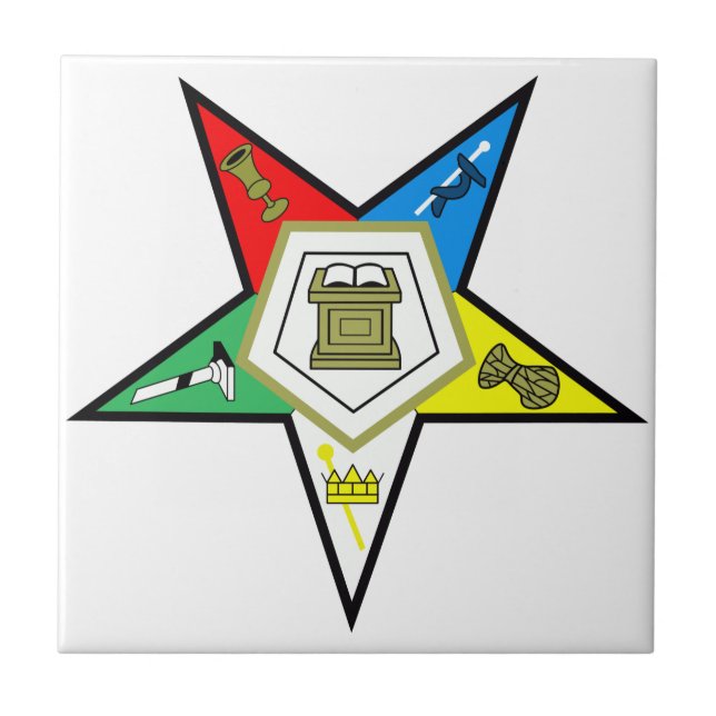 Eastern Star Ceramic Tile (Front)