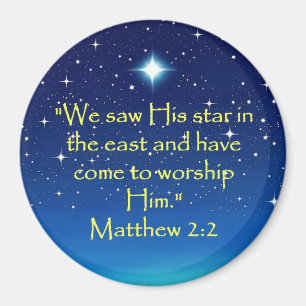 Eastern Star Christmas Scripture Gift Magnet