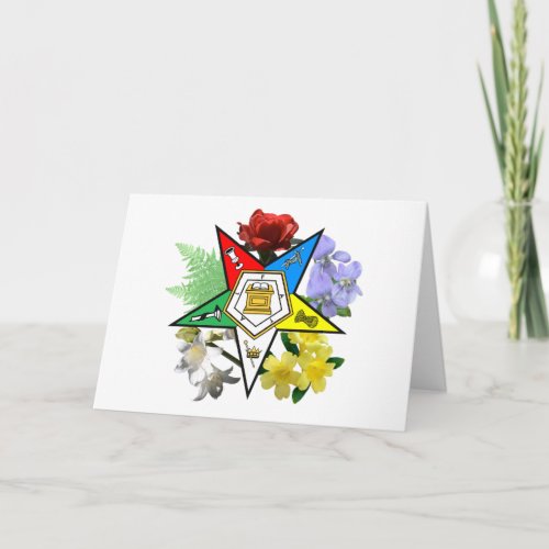 Eastern Star Floral Card