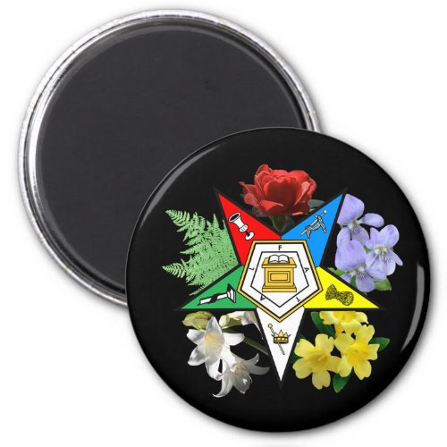 Eastern Star Floral Emblem magnet