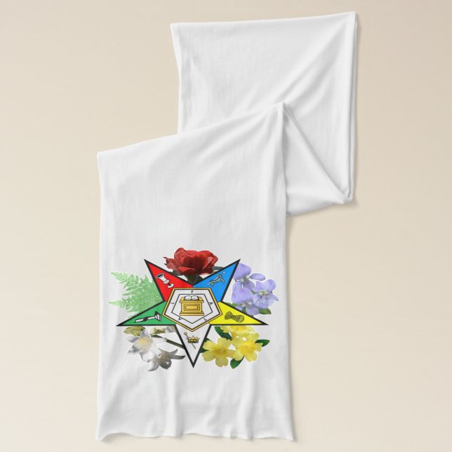 Eastern Star Floral Scarf (Left)