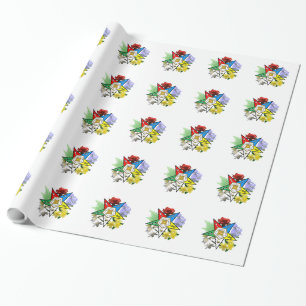 Eastern Star Floral Wrapping Paper