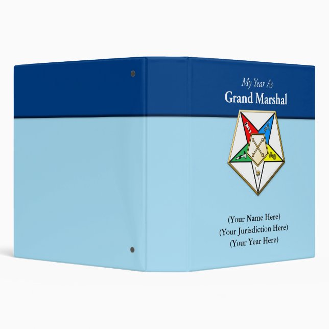 Eastern Star Grand Marshal Binder - Memory Book (Background)