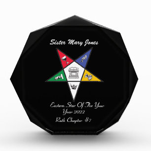 Eastern Star Of The Year Award Plaque