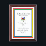 Eastern Star Of The Year Award Plaque<br><div class="desc">Eastern Star Of The Year Award Plaque</div>