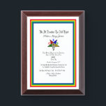 Eastern Star Of The Year Award Plaque<br><div class="desc">Eastern Star Of The Year Award Plaque</div>