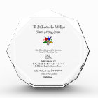 Eastern Star Of The Year Award Plaque