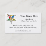 Eastern Star Past Matron Business Card