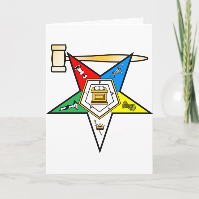 Eastern Star Past Matron items Holiday Card (Front)