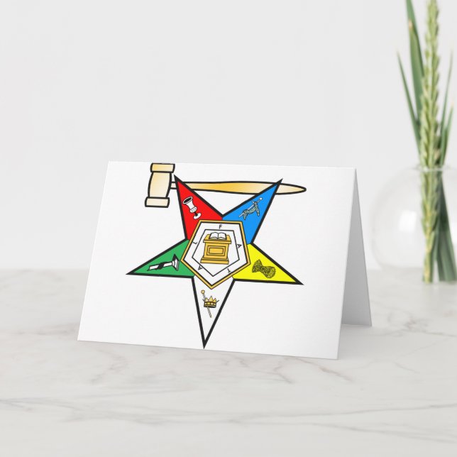 Eastern Star Past Matron items Holiday Card (Front)