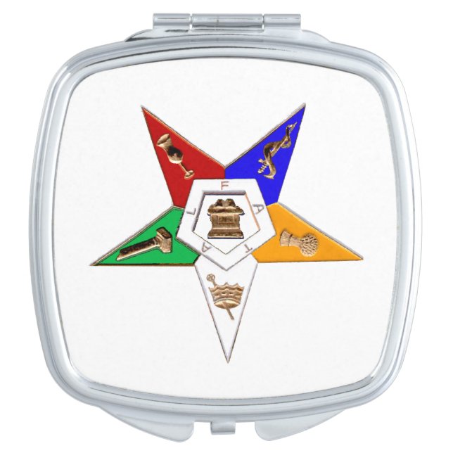 Eastern Star Square Compact Mirror (Front)