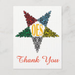 Eastern Star Thank You Note Invitation