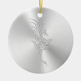 Eastern-style Dragon, Embossed-effect Ceramic Ornament