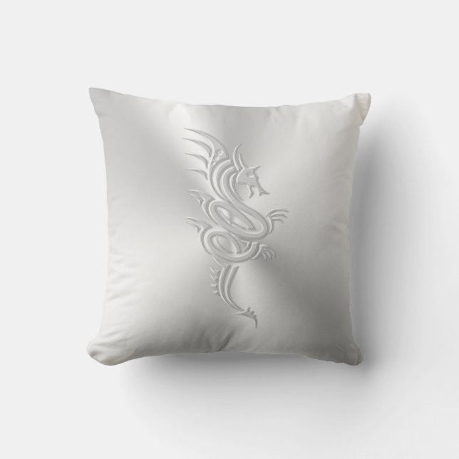 Eastern-style Dragon, Embossed-effect Throw Pillow (Front)