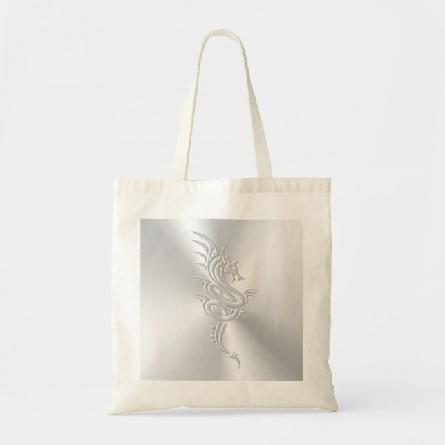 Eastern-style Dragon, Embossed-effect Tote Bag (Front)
