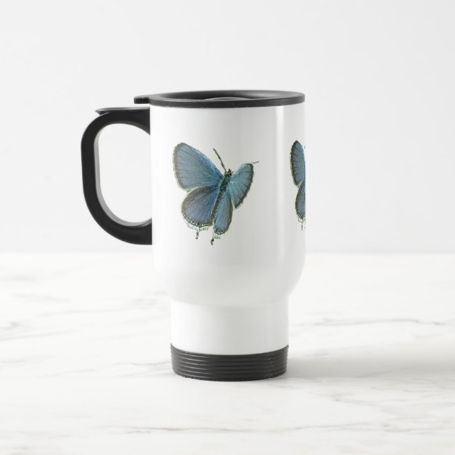 Eastern-Tailed Blue Butterfly Travel Mug (Left)