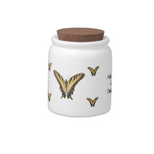 Eastern Tiger Swallowtail Butterflies Candy Jar