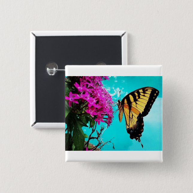 Eastern Tiger Swallowtail Butterfly #2  Button (Front & Back)