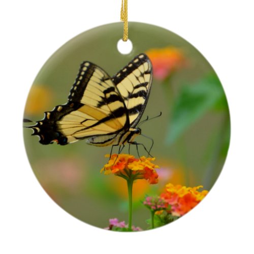Eastern Tiger Swallowtail Butterfly Ceramic Ornament