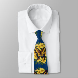 Eastern Tiger Swallowtail Butterfly With Yellow Ja Neck Tie