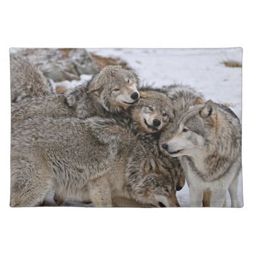 Eastern Timber Wolf   Cloth Placemat