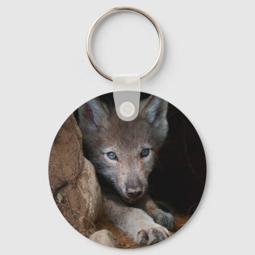 Eastern Timber Wolf Keychain