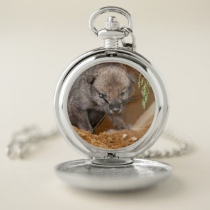 Eastern Timber Wolf Pocket Watch