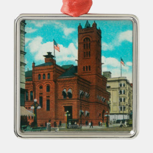 Eastern View from K St Looking at Post Office Metal Ornament