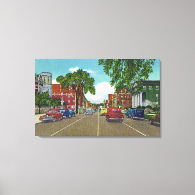 Eastern View of Genesee Street Canvas Print (Front)
