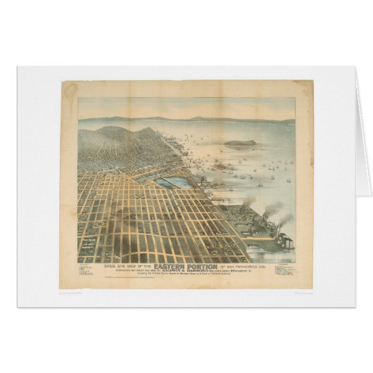 Eastern View of San Francisco, CA. (1529A) Cards (Front Horizontal)