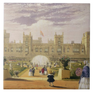 Eastern view of the Castle and Garden, Windsor Cas Ceramic Tile