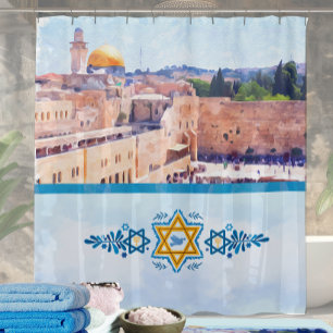 Eastern Wall Temple Mount Jerusalem Shower Curtain