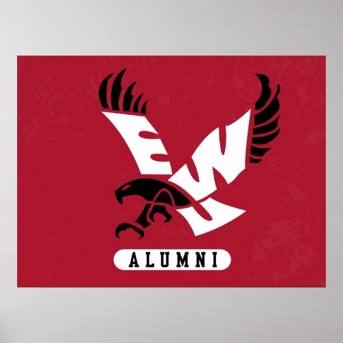 Eastern Washington University Alumni Distressed Poster