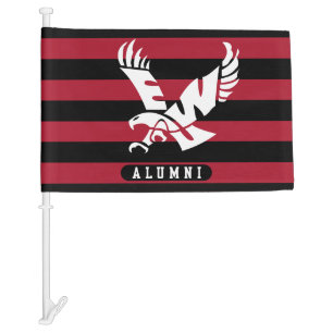 Eastern Washington University Alumni Stripes Car Flag