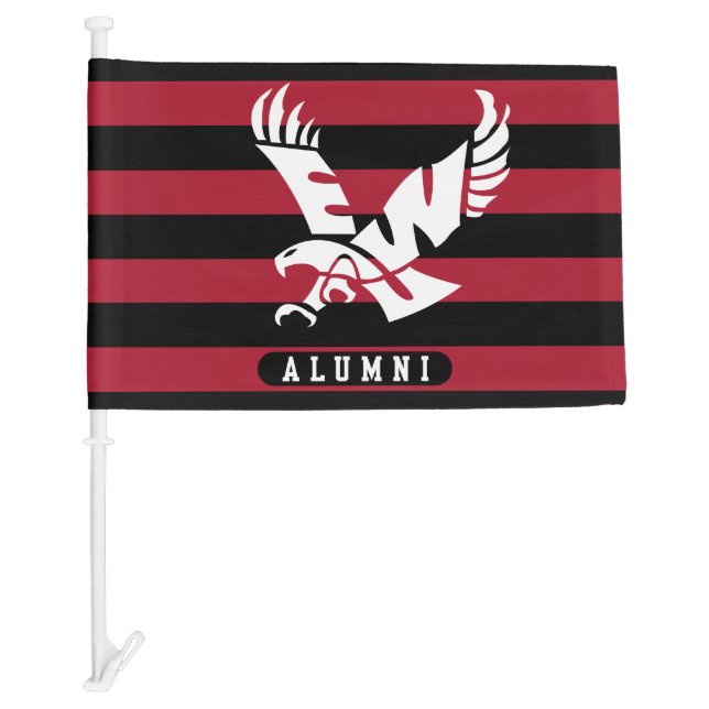 Eastern Washington University Alumni Stripes Car Flag (Front)