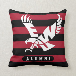 Eastern Washington University Alumni Stripes Throw Pillow