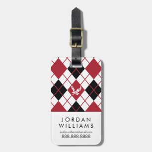 Eastern Washington University Argyle Luggage Tag
