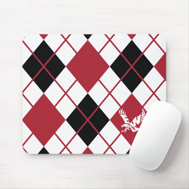 Eastern Washington University Argyle Mouse Pad (With Mouse)