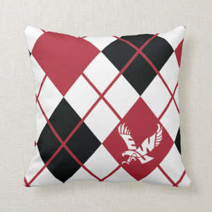 Eastern Washington University Argyle Throw Pillow