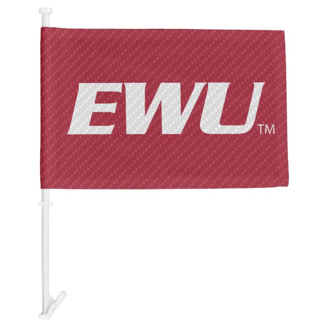Eastern Washington University Carbon Fiber Car Flag (Front)