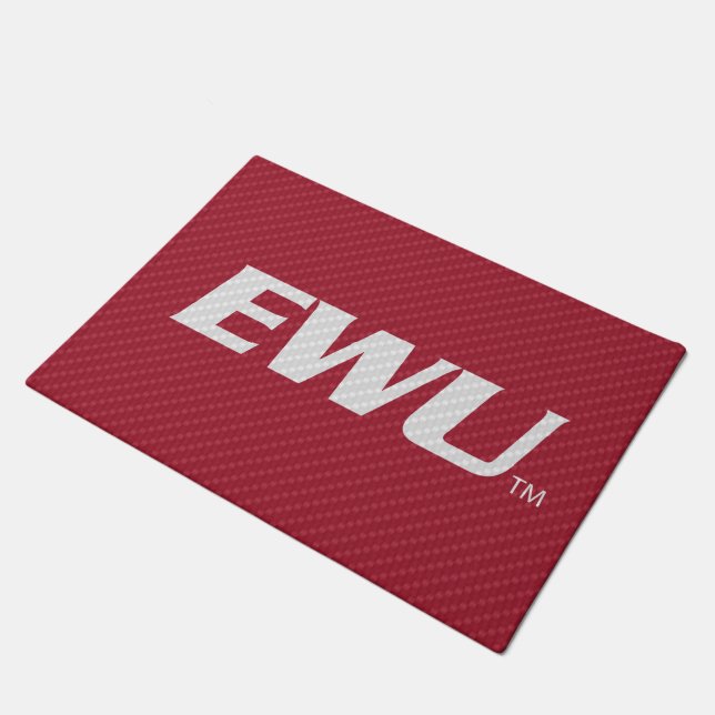 Eastern Washington University Carbon Fiber Doormat (Angled)