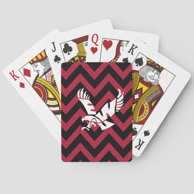 Eastern Washington University Chevron Poker Cards (Back)