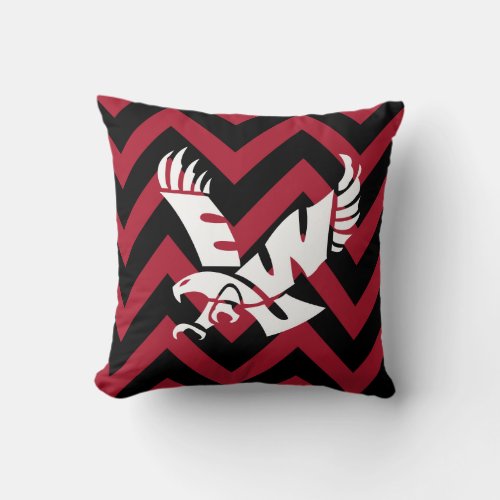 Eastern Washington University Chevron Throw Pillow